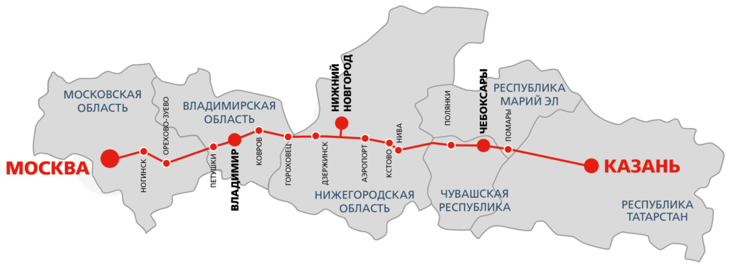 Скоростная магистраль ВСМ москва казань